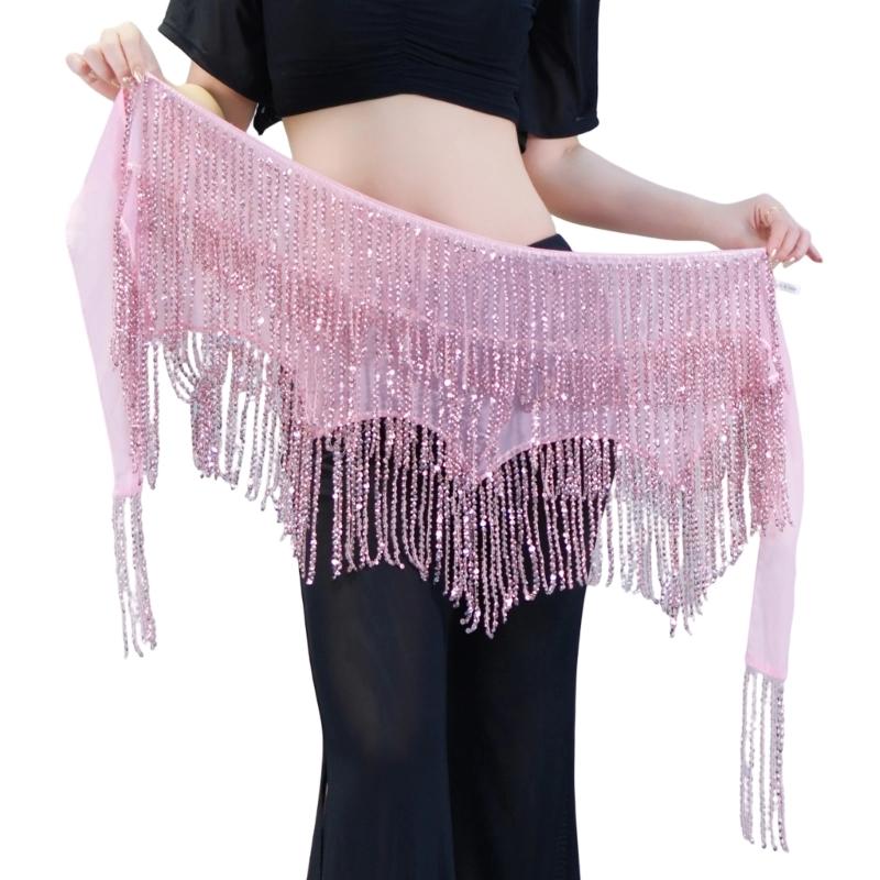 Professional Grade Belly Dance Hip Scarf Lightweight Polyester Fabric for Comfortable Extended Dance Practice