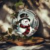 Vintage Snowman Tin Sign 8x8 Inch Christmas Winter Metal Wall Art Home Cafe Decor