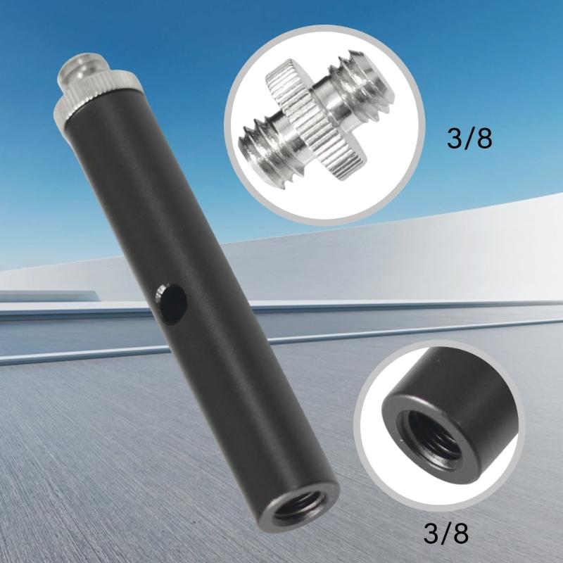 3/8-16 Female to Male Tripod Extension Adapter 15mm Aluminum Alloy for Camera Microphones DSLR Mounting Accessories