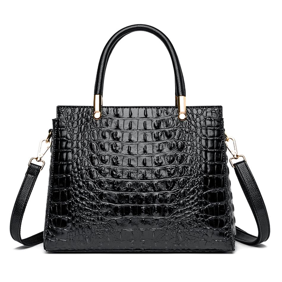 Crocodile Pattern Women's Handbag High Quality Leather Ladies Shoulder Messenger Bags Sac