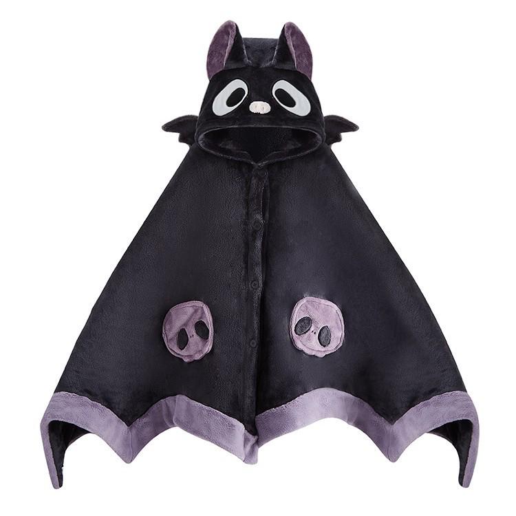 Luna's Little Bat Hooded Coral Fleece Blanket & Sleep Robe