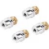 Air Chuck for Tires, 4 Pcs Anti Leakage Lock on 1/4'' FNPT Locking Tire Inflator Chuck Quick Connector Heavy Duty Brass Closed Flow for Air