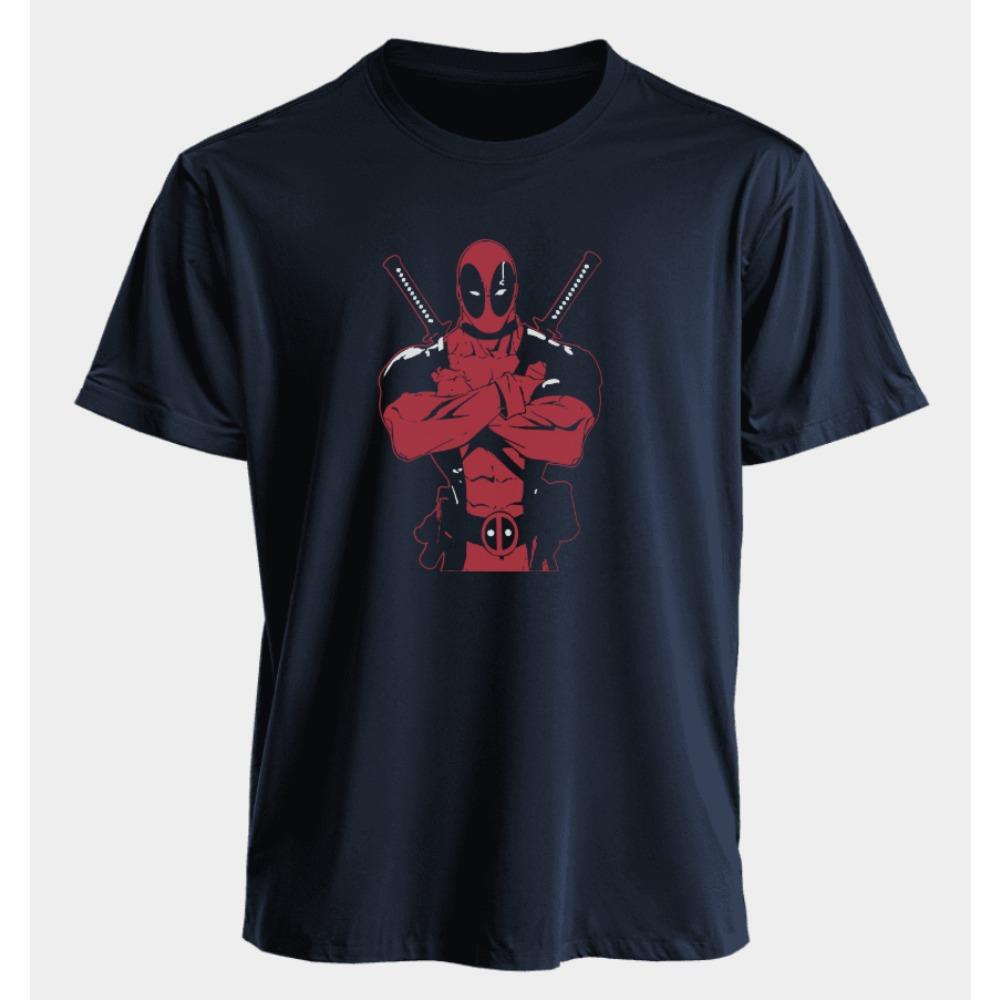 Men's and Women's T-shirts Deadpool Summer American Spring and Fall Basic Oversized Sporty Punk Short-sleeved Shirts