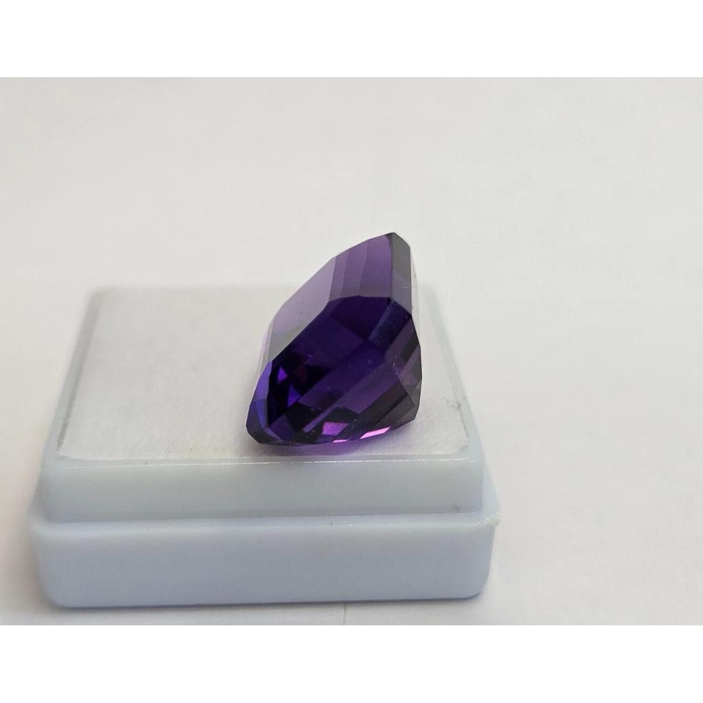Emerald Cut Natural Amethyst Purple Ring 12-13 Ct Stunning Certified Gemstone