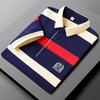 STORN New Summer Men Classic Striped Polo Mens Cotton Short-Sleeved Embroidered Business Casual Hot Polo Shirt