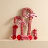 Christmas Decoration Red And White Candy Cane Grid Hot Air Balloon Xmas Tree Hanging Pendant Christmas New Year Party Ornament