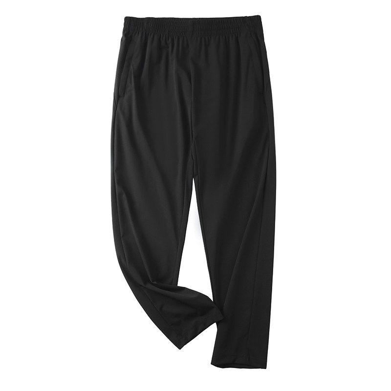 Ice Silk Quick-Drying Sports Pants Men s 2024 New Arrival Summer Thin Straight-leg Fitness Pants Export Export Casual Pants Black L