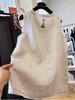 Women's Sleeveless Embroidered Cotton Linen Vest