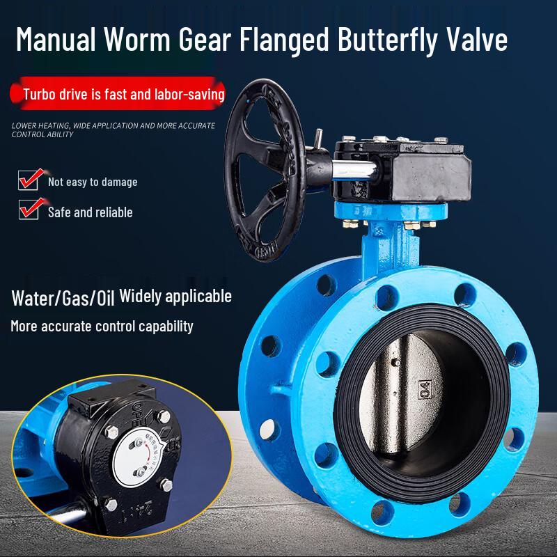 Mitaopai D341X Manual Turbine Flange Butterfly Valve DN400