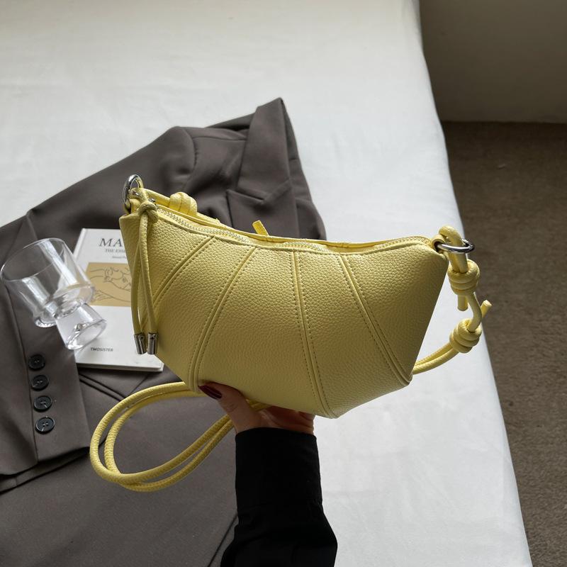 

Нишевая сумка-пельмень женская новая трендовая модная сумка-круассан с высоким чувством универсальная на плечо через плечо жёлтый