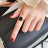Purple Gold Chain Square Ink Color Gold Fashion Temperament Rose Gold Plated Live Ring