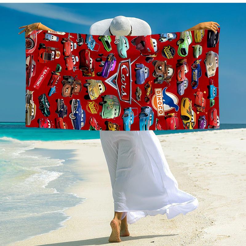 Ultra-Soft Beach Towel with Cars Theme,Ideal for Pool - Camping, Diving - Perfect Travel Essential, Vibrant Beach Towel.