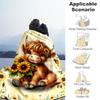 1PC cowflowerOutdoor Flannel Blanket - Soft Plush Decor for Picnics, Camping, Bedroom, All-Season Cozy Gift for Christmas, Lightweight 1368A