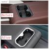 Rear Seat Water Cup Holder Frame Decor Cover Trim For Geely Monjaro Kx11 Manjaro  2024 Stainless Steel Interior Accessories