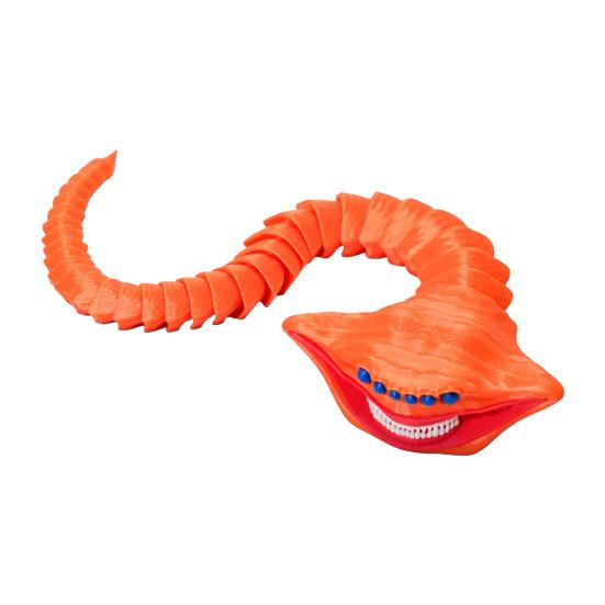 

3D-надрукована іграшка морська тварина, рухома іграшка-непосида, гнучка глибоководна істота, сенсорна іграшка для дітей, дорослих, для зняття стресу S помаранчевий