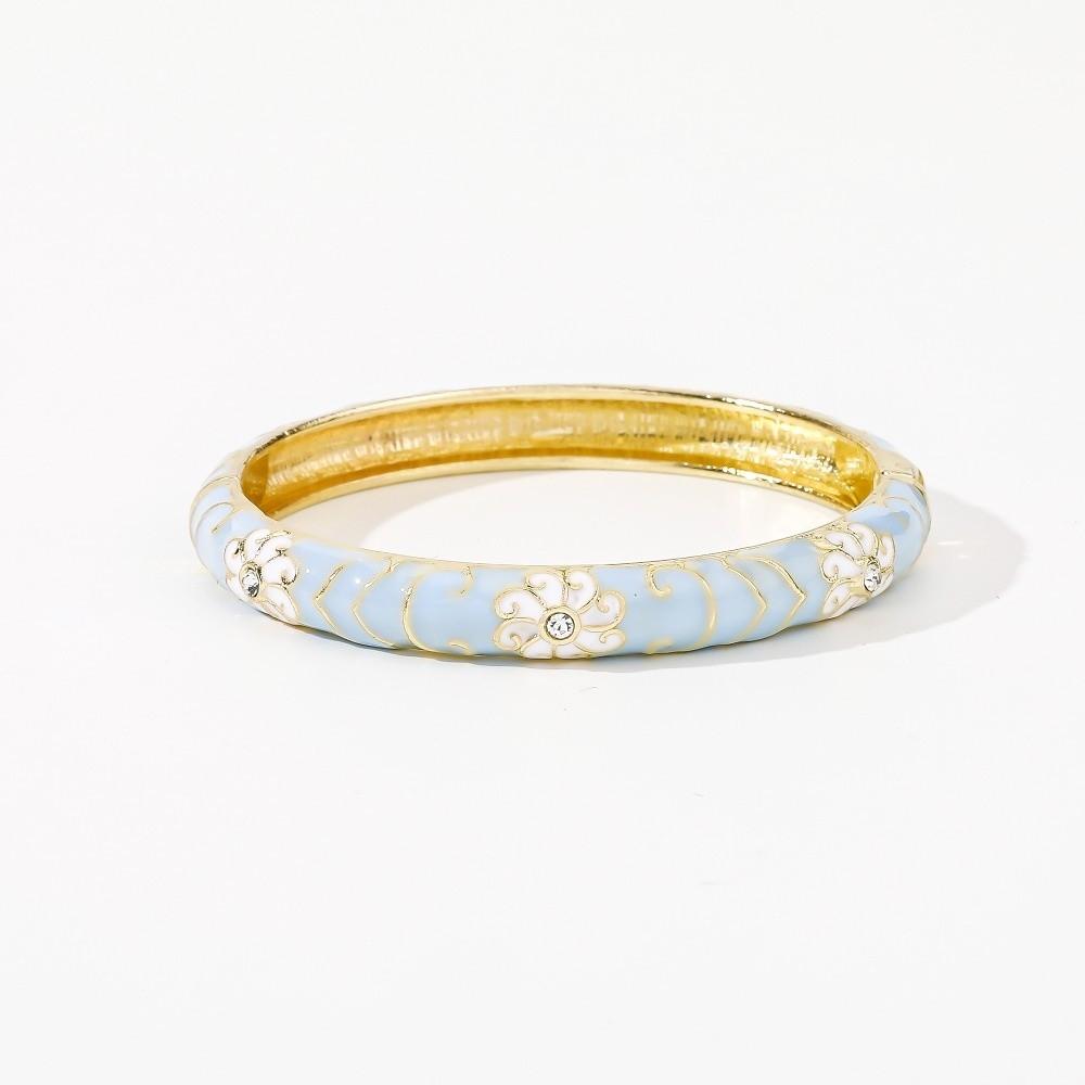 

Enamel Vintage Cloisonne Bangle Big Floral Traditional Chinese Flower Bangle Classic Vintage Women s Hand Bracelet Jewelry Gifts