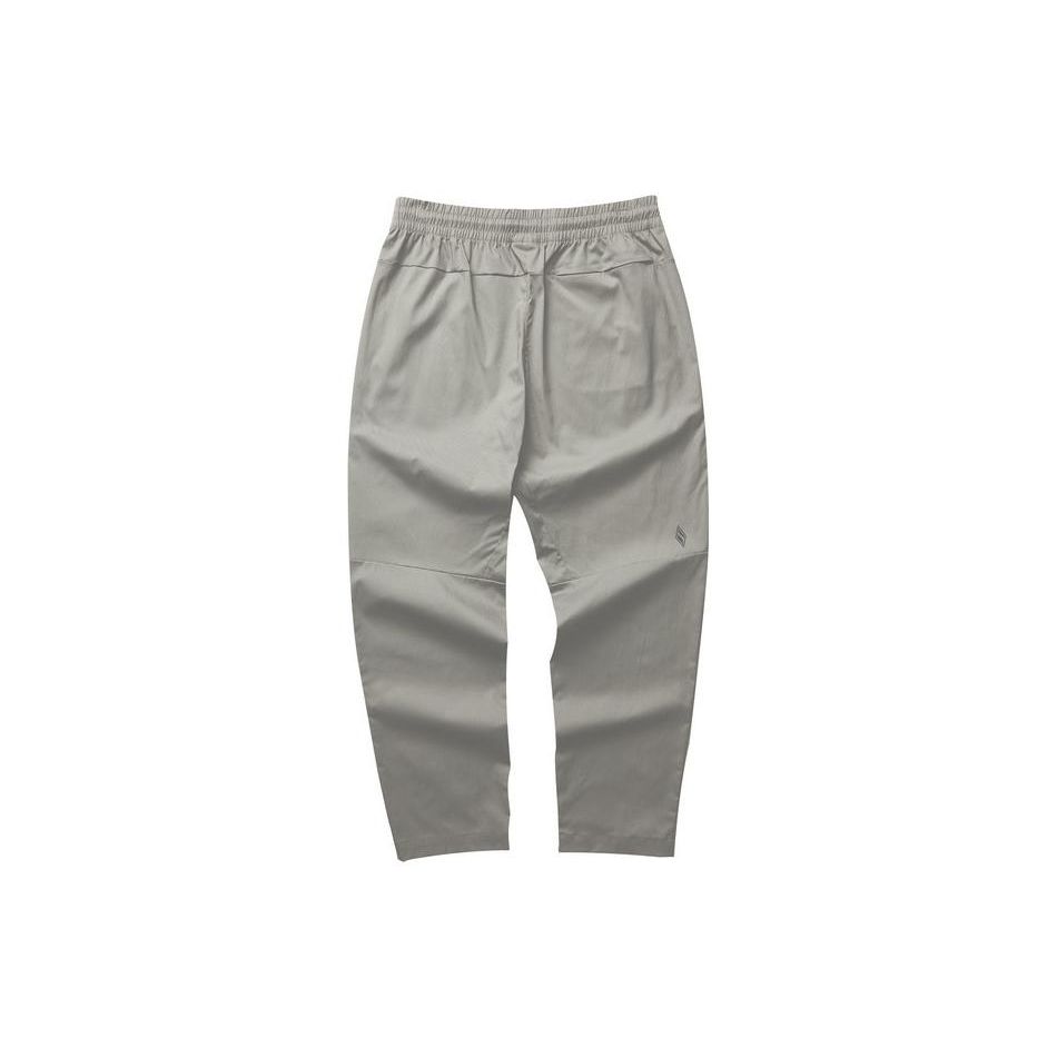 Skechers Solid Color Mid-Rise Straight-Leg Woven Sports Casual Pants Men bottoms Light-Gray L323M032-02BV