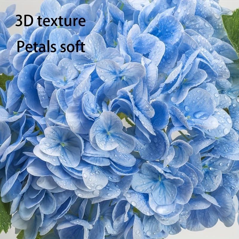 3D Latex Artificial Hydrangea Branches Big Hydrangea Flower Real Touch Artificial Flowers Home Table Office Wedding Decoration
