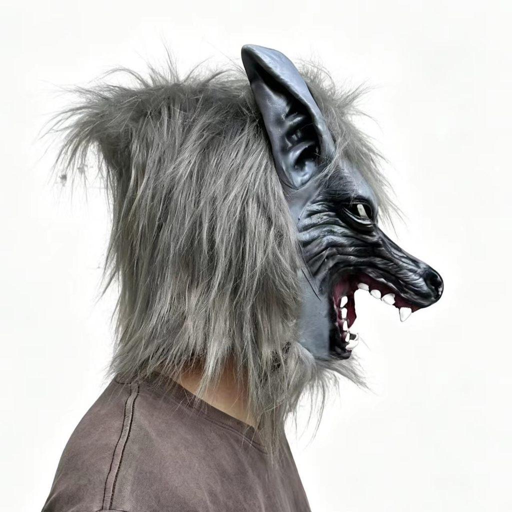 Wolf Head Mask For Halloween Horror Costume Latex Masked Dress Up Party Accessory