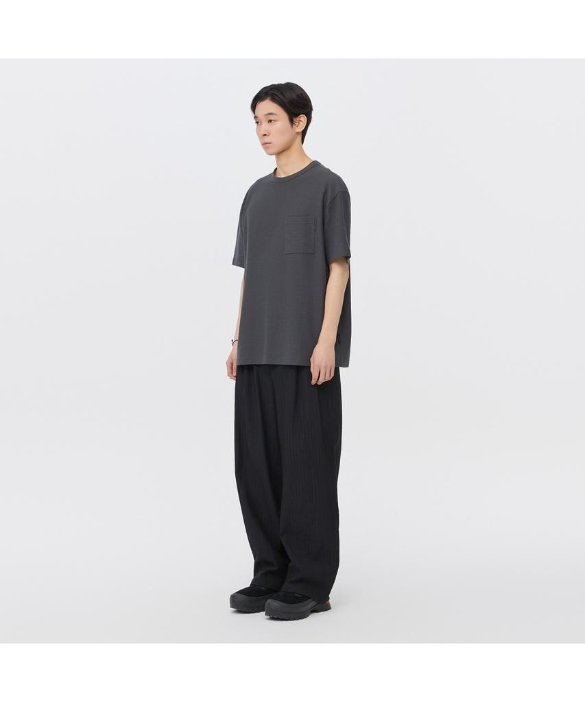 Keoseuuteommellou Navy Loose Fit Tucked Pleats Pants Cwpam26432Nyd