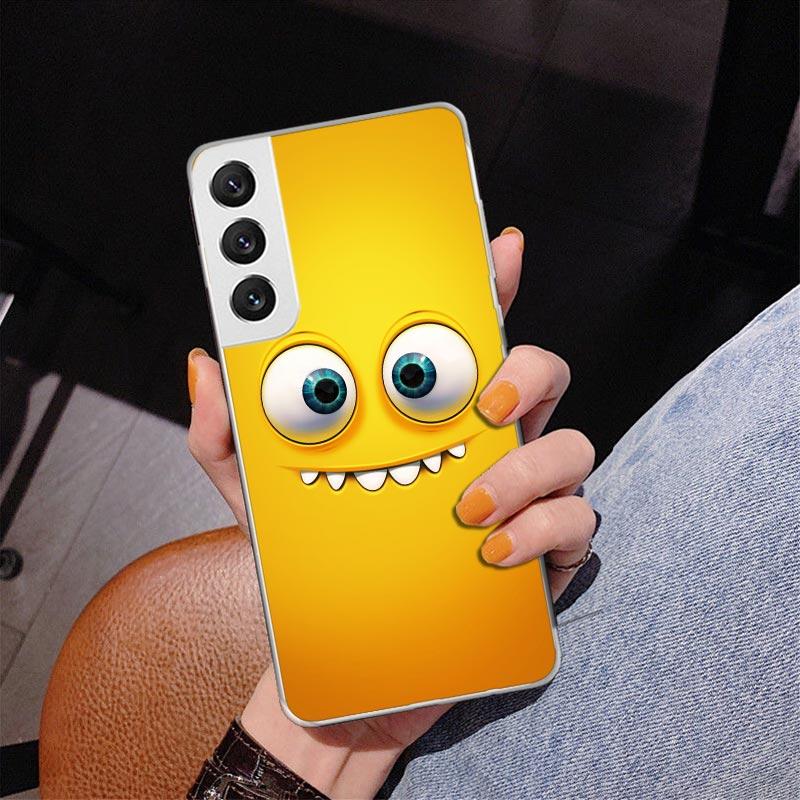 Funny Face Phone Case For Samsung Galaxy S24 S25 Edge S26 Ultra S23 S22 S21 Plus S20 FE + Personalized Print Cover Galaxy S24 S2