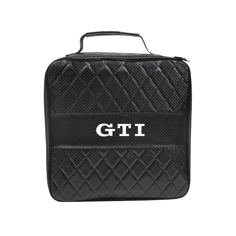 Car Charging Gun Leather Bag Storage Box Auto Accessories For VW GTI Polo Golf Passat Tiguan Arteon Touareg Taigo Jetta Hub Cap