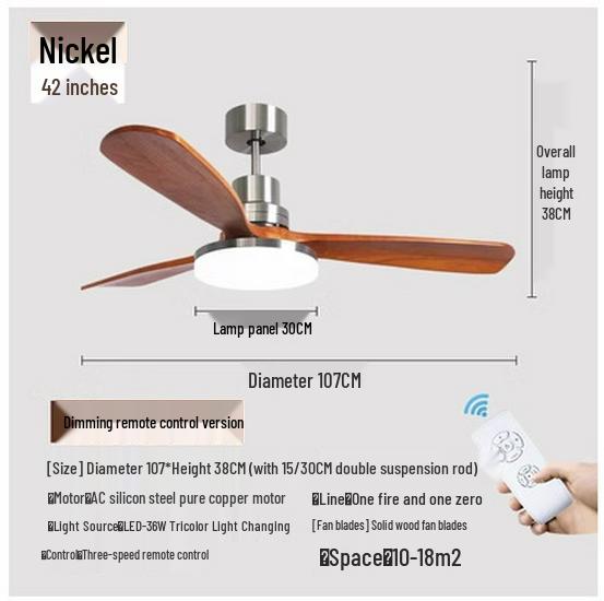 Nordic Modern LED Ceiling Fan Light for Living Room and Bedroom