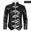 Veste en Cuir Punk Heavy Metal V8 Hommage à Michael Jackson pour Imitateur Cosplay Halloween Homme Michael Jackson
