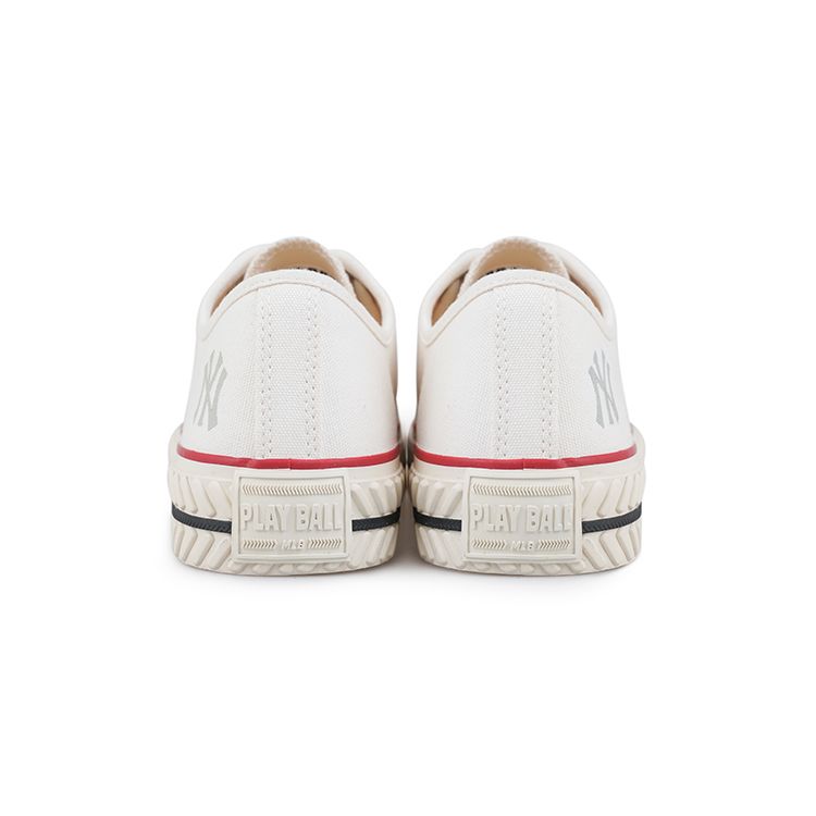 MLB Playball Classic Rutschfest Verschleißfest Atmungsaktiv Leicht Low-Top Canvas-Schuhe Unisex Sneaker Weiß 32SHP1111-50W