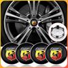 4 stuks 60 mm Auto Wielnaafdop Velkap Embleem Stickers Voor Abbas Abarth Punto 124/125/500 Stilo Ducato Auto Accessoires