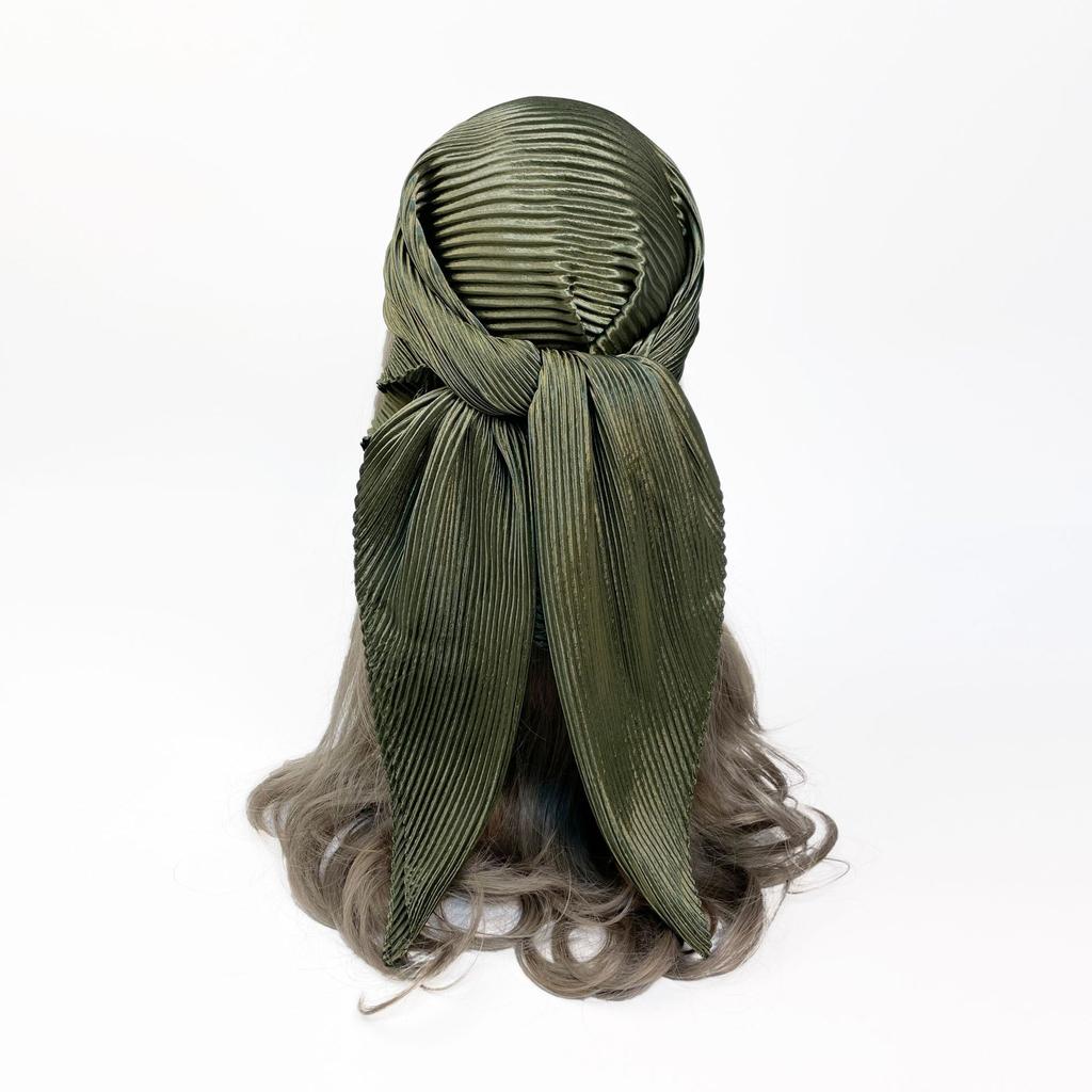 Fashionable New Versatile Headscarf Large Square Scarf Solid Color Scarf Women'S Simulated Silk Satin Scarf