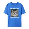 Born Dilly Dally Forced To Lock In Cat White Casual Tshirt Mens and Womens Luxury Brand Tops