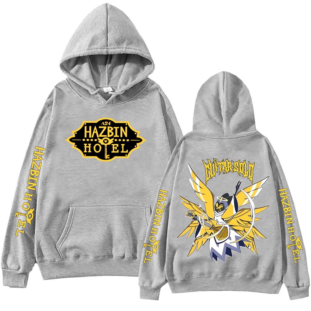 Hazbin Hotel Adam Kytarové Sólo Mikina Muž Žena Harajuku Dlouhý Rukáv Pulovr Topy Mikina Dárek