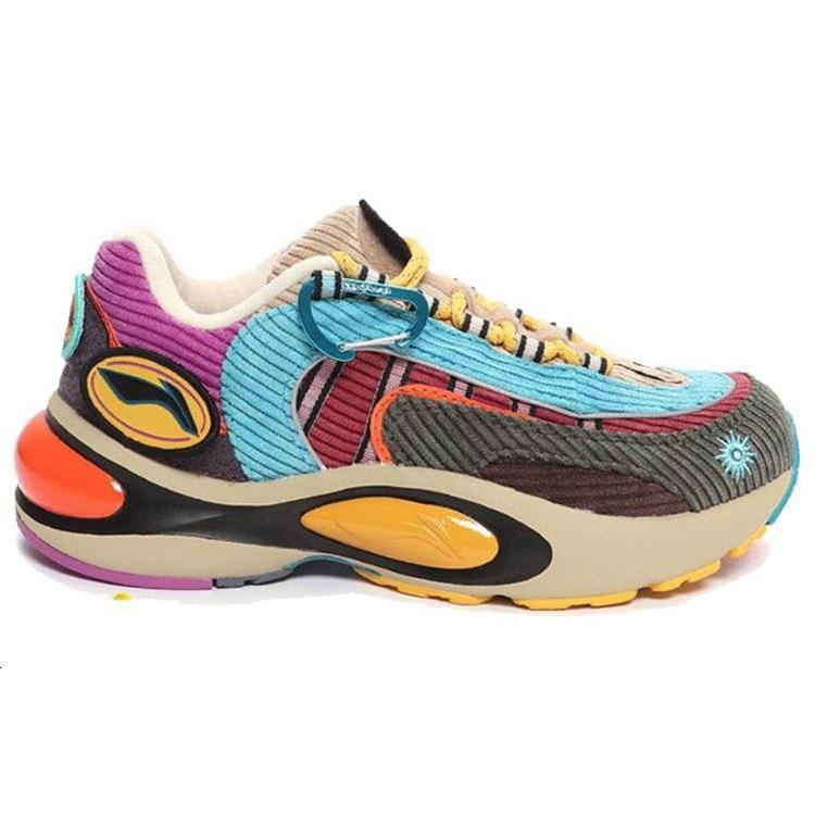 Li Ning V8 Running Shoes Men's Low Top Blue/Purple ARHP189-5