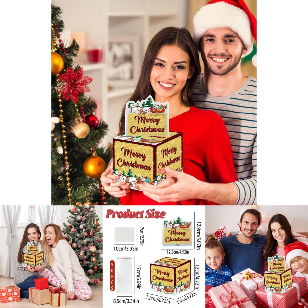 Christmas Party Atmosphere Prop Gift Box For Holiday Decorations