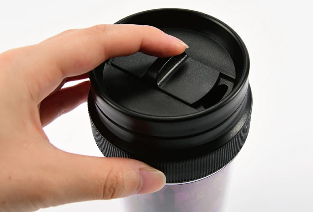 YAXEL Disney Tumbler Beauty and the Beast Water Bottle with Lid 400ml Stained Glass Style HOT COOL Mug IV &