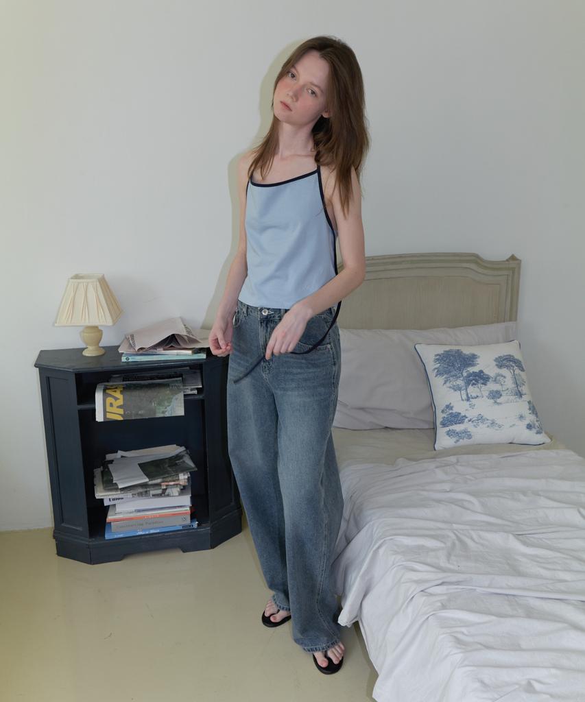 Aente Vintage Washed Wide Denim