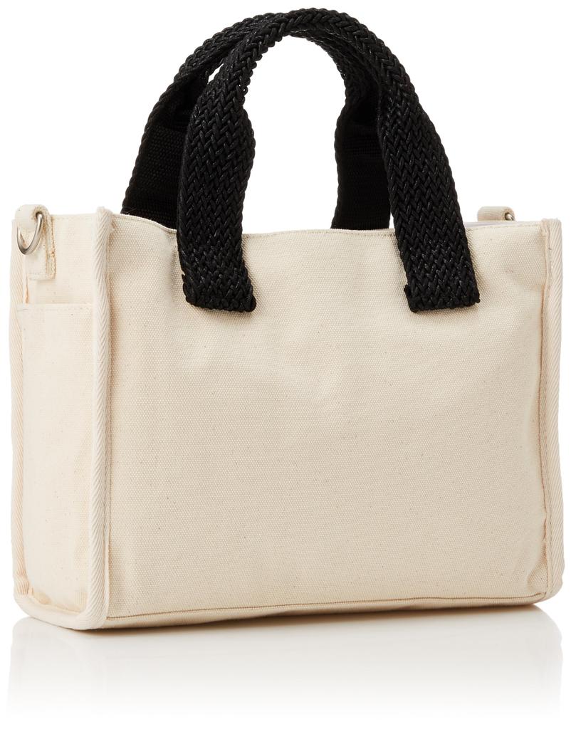 Lee Mesh Thick Cotton Mini Shoulder Mesh Lunch White 2-Way Tote, II, Canvas, Small, Tote, 2-Way Bag, Handle, Bag, Commuting, School, Leisure,