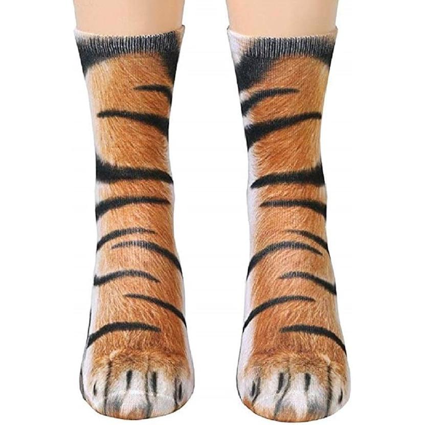 Носки с лапами животных - Смешные 3D носки с животными, Кот, Тигр, Собака, Носки-гольфы, Новинка, Подарки-приколы