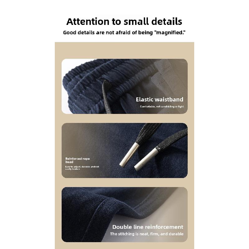 2026 New Loose Fit Straight-Leg Trousers for Men, Solid Color Versatile Sports Casual Pants