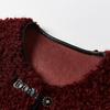 Xiangying Women's Faux Lamb Wool Plush Short Winter Coat