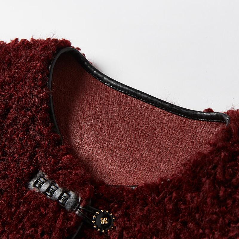 Xiangying Women's Faux Lamb Wool Plush Short Winter Coat