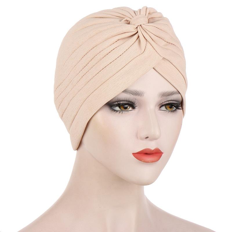 Women's Fashion Shiny Shiny Silk Turban Soft Shiny Twisted Turban Hat Chemical Cap Headband Headdress for Women's Cap