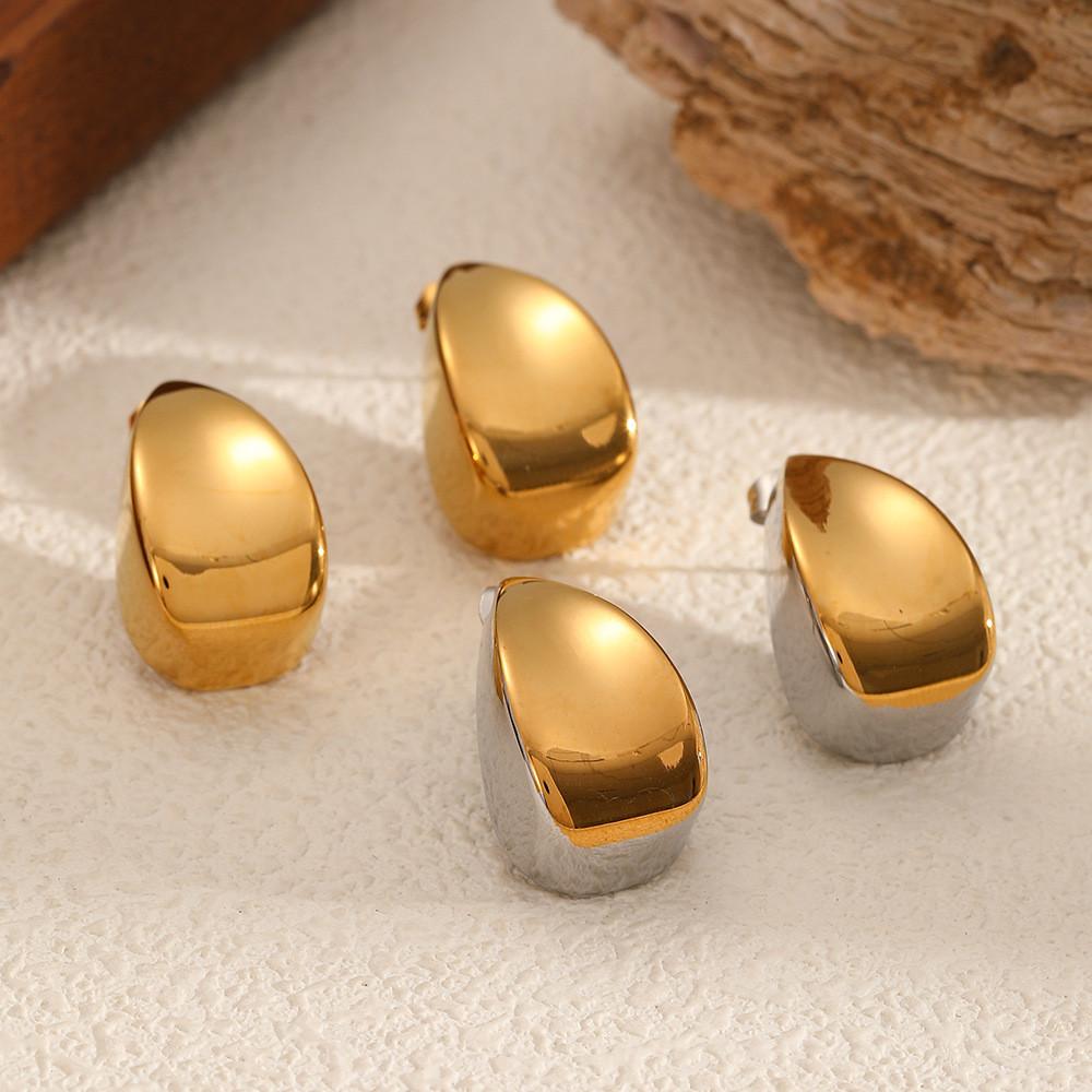 Stainless Steel Water Drop Earrings With Irregular Shape For Trendy Women Gift