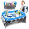 ModFamily Car Child Child Seat Car Back Seat Travel Lap Ages Table, Tray, Table, In-Car Table, Desk, Tray, Blue/Gray, 3+