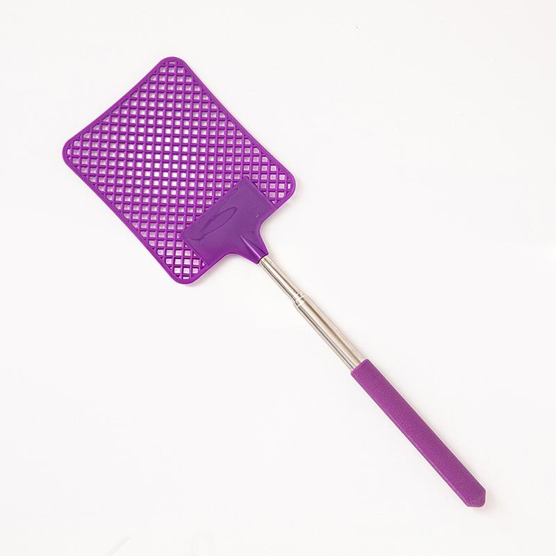 High Quality Fly Swatter Black Mosquito Swatter with Extendable Stainless Steel Handle for Versatile Use