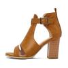 Fashion Women Sandals Chunky High Heels Soild Gladiator Open Peep Toe Women Black Shoes Buckle Beige Green Yellow Sandalias De Mujer