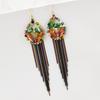 Ethnic Style Handmade Fringed Earrings Bohemian Temperament Personalized Earrings Exaggerated Long Fashion Earrings