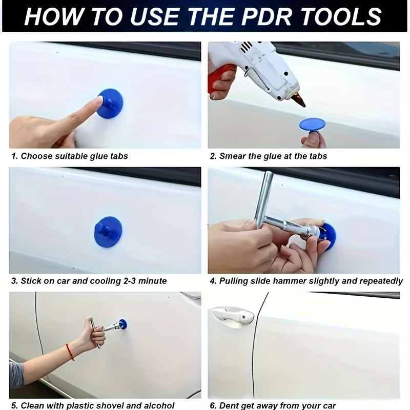 Car Dent Repair Kit - Heavy-Duty Slide Hammer, Adhesive Puller & Pads, PE Material, Uncharged Mechanism for… More