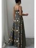 2026 European & American Summer Fashion Spaghetti Strap Print Dress